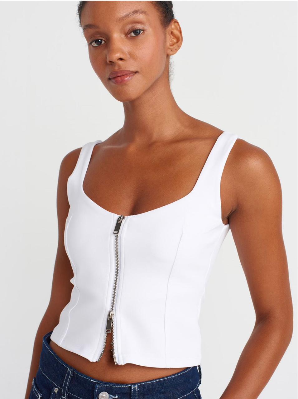Zipper Crop Top